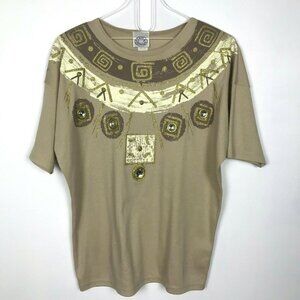 Vintage Sassy Sport Top T-Shirt M Embellished